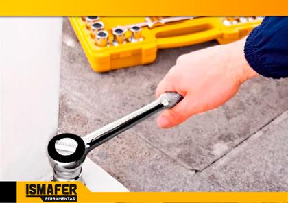 Imagem de Jogo Soquetes Estriado Com Catraca 22 Peças The Black Tools