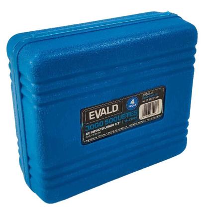 Imagem de Jogo Soquetes Longos de Impacto 1/2 POL de 14 a 21 MM Kit 4 Peças EVSLI-4 EVALD