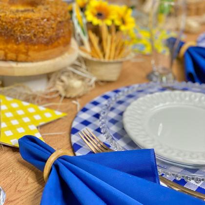 Imagem de Jogo Souplat Supla Completo Festa Junina Arraiá Xadrez Decoração de Mesa Posta