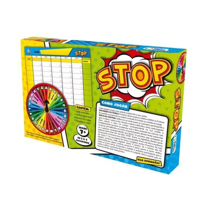 Imagem de Jogo Stop com Cartelas e Canetas Apagáveis Pais e Filhos - 7172-1