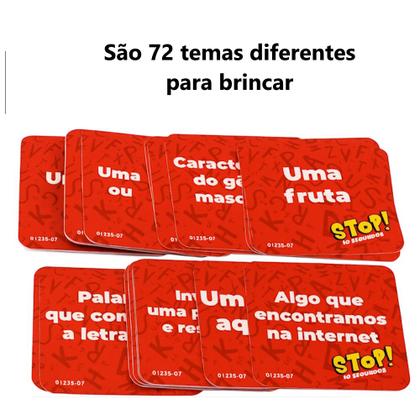 Imagem de Jogo Stop Eletrônico Oooo êeee Stop Interativo com Cartas Perguntas Jogo Raciocínio