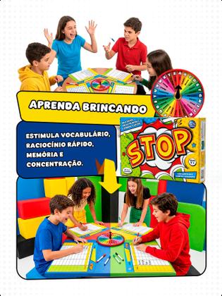 Imagem de Jogo Stop Mesa Tabuleiro Roleta Educativo Infantil Família
