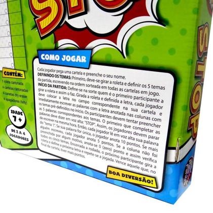 Imagem de Jogo stop  seja rapido com as palavras 