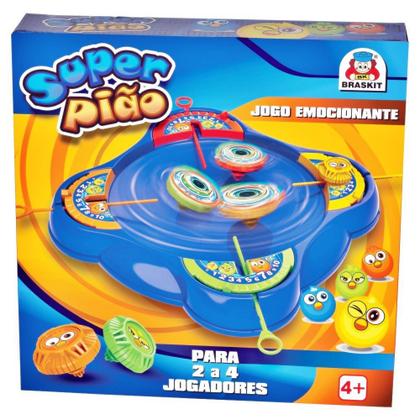Imagem de Jogo Super Pião 4 Jogadores Com Arena E Lançadores