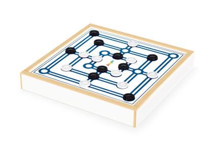 Imagem de Jogo Tabuleiro 3 em 1 Xadrez Damas Trilha Com Estojo Junges