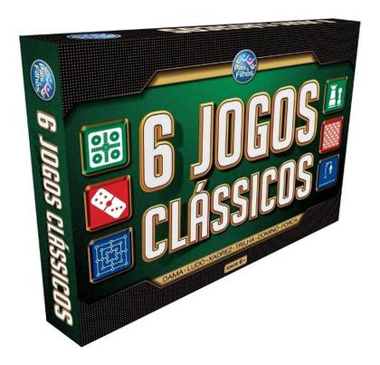 Imagem de Jogo Tabuleiro 6 Em 1 Xadrez Dama Ludo Trilha Domino Forca