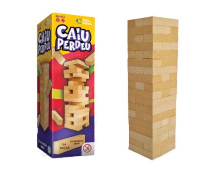 Imagem de Jogo Tabuleiro Mesa Taco Gato Caiu Perdeu Torre Dominó Lata Brinquedo Jogos Presente Cartas Estratégia Familia Diversão