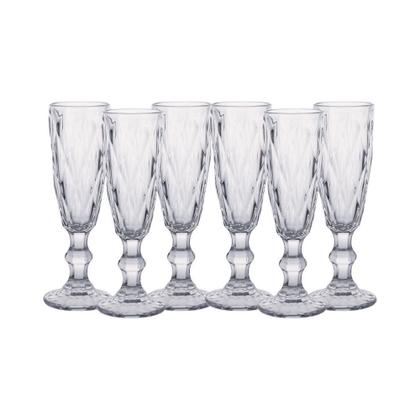 Imagem de Jogo taca vidro champagne diamond 6pcs x 170ml transparente