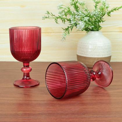 Imagem de Jogo Taças De Vidro Com Relevo 6 peças 270ml