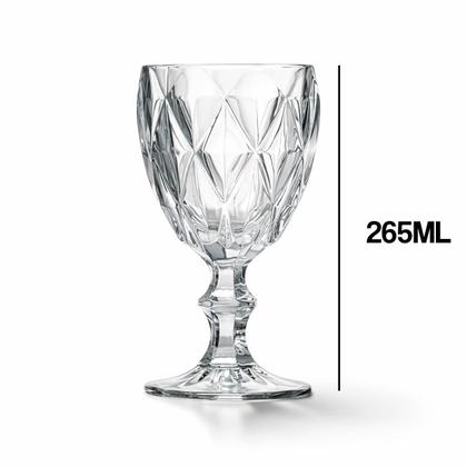 Imagem de Jogo Taças Transparentes 6 Unidades Cristal Suco Agua Vidro Transparência Impecável