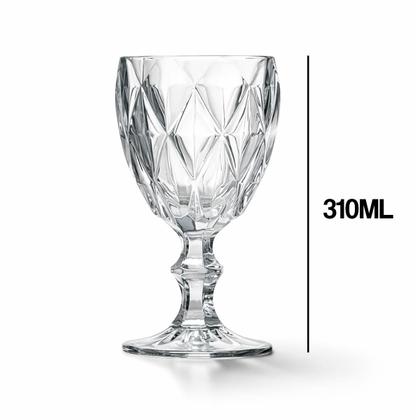 Imagem de Jogo Taças Transparentes 6 Unidades Cristal Suco Agua Vidro Transparência Impecável