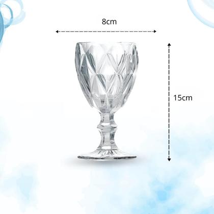 Jogo Taças Transparentes 6 Unidades Cristal Suco Agua Vidro Transparência Impecável - Mega Prime Imagem de Jogo Taças Transparentes 6 Unidades Cristal Suco Agua Vidro Transparência Impecável