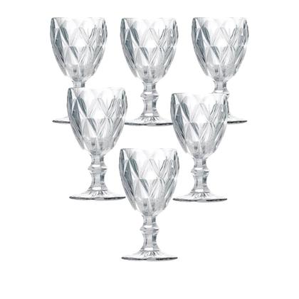 Jogo Taças Transparentes 6 Unidades Cristal Suco Agua Vidro Transparência Impecável - Mega Prime Imagem de Jogo Taças Transparentes 6 Unidades Cristal Suco Agua Vidro Transparência Impecável