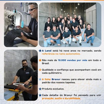 Imagem de Jogo Tapete Automotivo Capacho Polo 2018 2019 Original Lanzi Premium Inteiriço 3 Pçs Preto