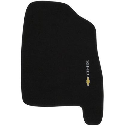 Imagem de Jogo Tapete Automotivo Carpete + Lixeira Onix 2012 à 2017 Soft Logo Bordado Preto 6 Peças