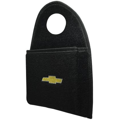 Imagem de Jogo Tapete Automotivo Carpete + Lixeira Onix 2012 à 2017 Soft Logo Bordado Preto 6 Peças