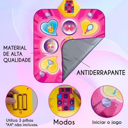 Imagem de Jogo Tapete De Dança Musical Com Pontuação Eletrônica Luzes Interativas 7 Níveis