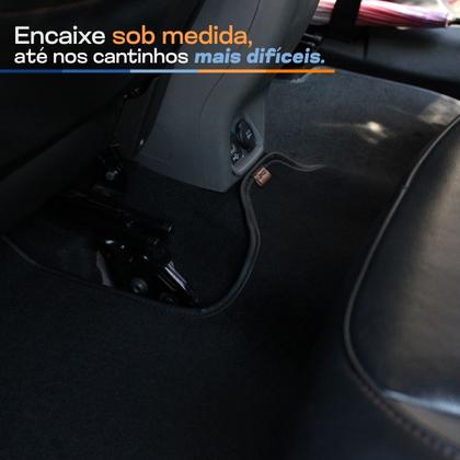 Imagem de Jogo Tapete Para Honda Fit LX 2009 a 2014 Traseiro inteiriço Carpete Preto Luxo Linha Conforto