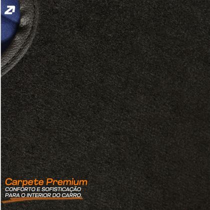 Imagem de Jogo Tapete Para Honda Fit LX 2009 a 2014 Traseiro inteiriço Carpete Preto Luxo Linha Conforto