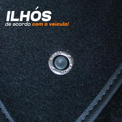 Imagem de Jogo Tapete Para Honda Fit LX 2009 a 2014 Traseiro inteiriço Carpete Preto Luxo Linha Conforto