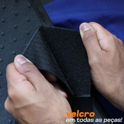 Imagem de Jogo Tapete Para Honda Fit LX 2009 a 2014 Traseiro inteiriço Carpete Preto Luxo Linha Conforto