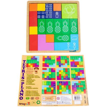 Imagem de Jogo Tetris em Plano - Madeira - BrinqMutti