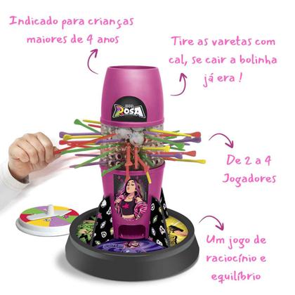 Imagem de Jogo Tira Varetas Dos Rosa Original Kz Play, Elka Plásticos, Crianças +4 Anos 2 à 4 Jogadores