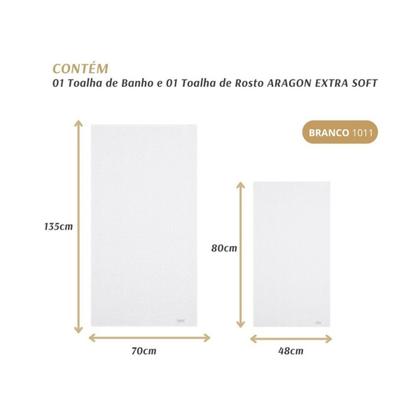 Imagem de Jogo Toalha Banho e Rosto Aragon Extra Soft Buddemeyer