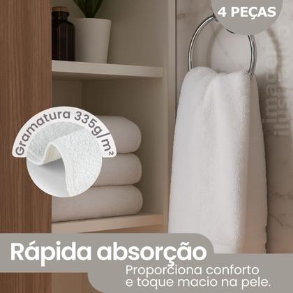 Imagem de Jogo Toalha de Rosto para Salão 4pçs Profissional Viagem Spa