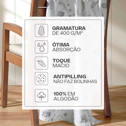 Imagem de Jogo Toalhas 4 Peças Banho e Rosto 100% Algodão Prisma Lisa Dohler