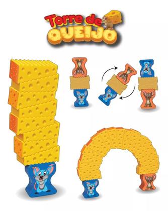 Imagem de Jogo Torre de Queijo 3 Em 1 Polibrinq - PB516