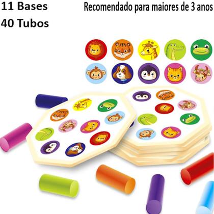 Imagem de Jogo Torre Divertida Animais Brinquedo Educativo Infantil