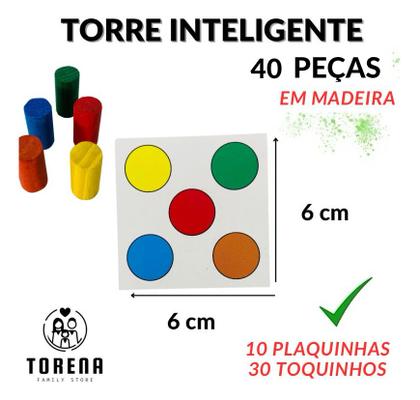 Imagem de Jogo Torre Inteligente Brinquedo Educativo Pedagógico Lúdico