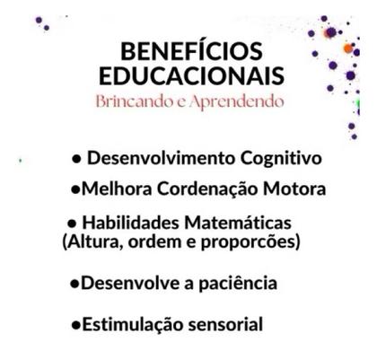 Imagem de Jogo Torre Inteligente Brinquedo Educativo Pedagógico Lúdico