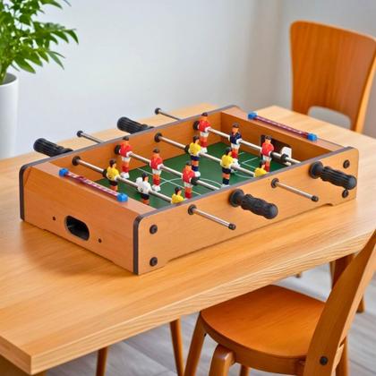 Imagem de Jogo Toto Super Craque 51,5cmx31cmx10,5cm DM Toys Mini Pebolim Infantil Completo