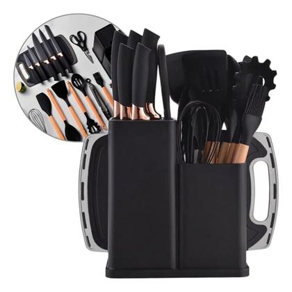 Imagem de Jogo Utensílios De Cozinha 19 Peças Silicone Antiaderente