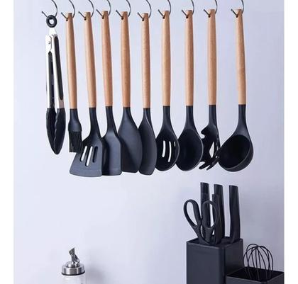 Imagem de Jogo Utensílios De Cozinha 19 Peças Silicone Antiaderente