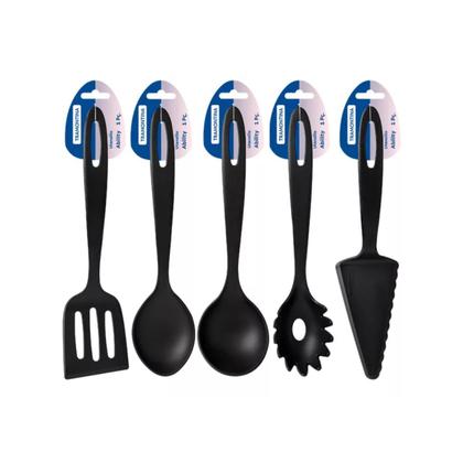 Imagem de Jogo Utensílios de Cozinha Nylon Preto 5 Peças Tramontina