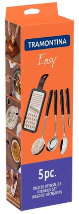 Imagem de Jogo Utensílios Inox 5 Peças Easy Preto Tramontina 