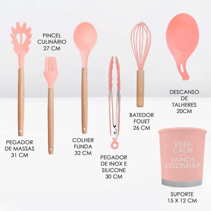 Imagem de Jogo Utensílios Silicone 13 Peças Cozinha Material Resistente