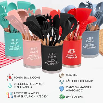 Imagem de Jogo Utensílios Silicone 13 Peças Cozinha Material Resistente
