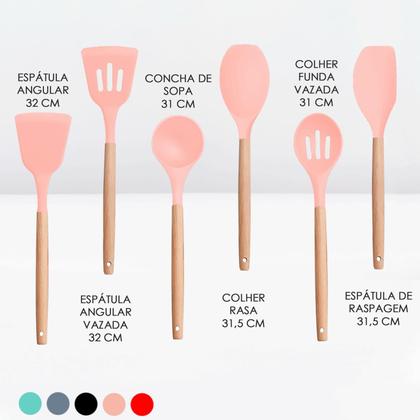 Imagem de Jogo Utensílios Silicone 13 Peças Cozinha Material Resistente