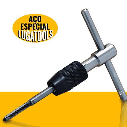 Imagem de Jogo Vira Macho Tipo T Ferramenta De Rosqueamento Manual De Rosca M3M8 Bricolage