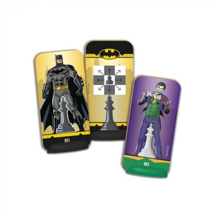 Imagem de Jogo Xadrez e Damas Batman 56 peças Xalingo - 53509
