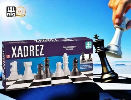 Imagem de Jogo Xadrez Para Iniciantes Peças Grandes 37x37 - Nig