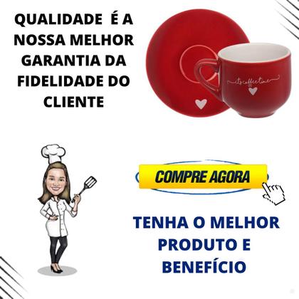 Imagem de Jogo xicara  café lamour 90ml porcelana com 12 peças