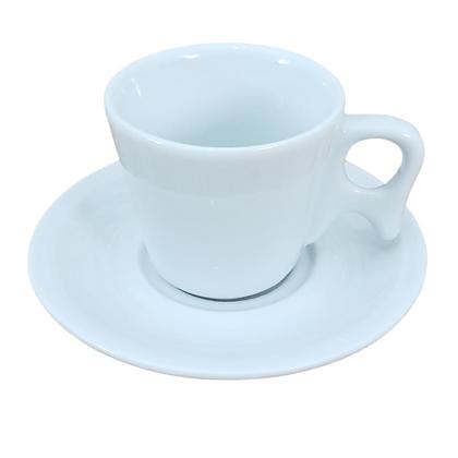 Imagem de Jogo Xícaras Café 80ml Cabo Prático c/pires 12 pçs Porcelana