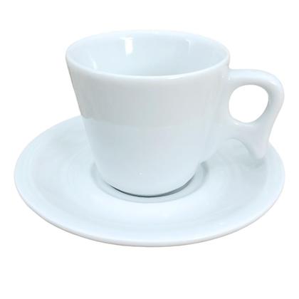 Imagem de Jogo Xícaras Café 80ml Cabo Prático c/pires 12 pçs Porcelana