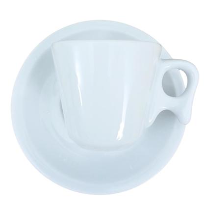 Imagem de Jogo Xícaras Café 80ml Cabo Prático c/pires 12 pçs Porcelana