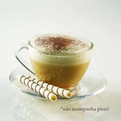 Imagem de Jogo Xicaras Café/chá Vidro Transparente 220ml 6 Pç S/ Pires